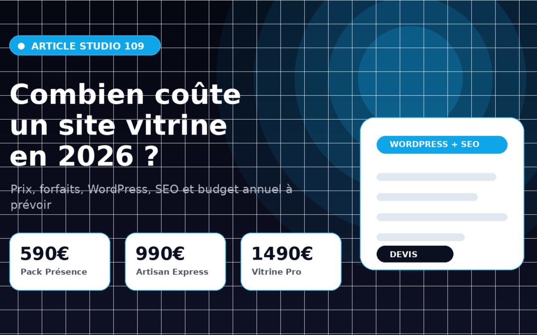 Combien coûte la création d’un site internet vitrine en 2026 ?